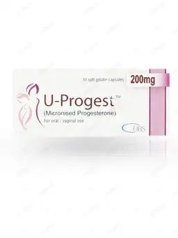 U-Progest Capsules 200Mg (1 Box = 1 Strip)(1 Strip = 10 Capsules)