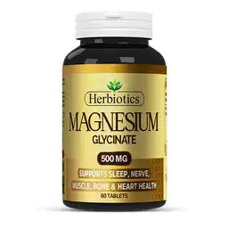 Herbiotics Magnesium Glycinate Tablets 500Mg (1 Bottle = 60 Tablets)