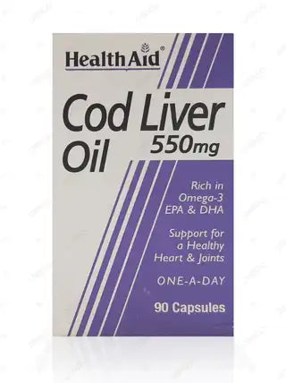 Healthaid Cod Liver Oil Capsules 550Mg (1 Box = 90 Capsules)