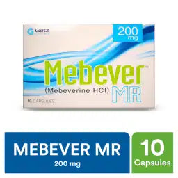 Mebever Mr Capsules 200Mg (1 Box = 1 Strip)(1 Strip = 10 Capsules)