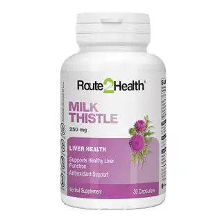 Route 2 Health Milk Thistle Capsules 250Mg (1 Bottle = 30 Capsules)