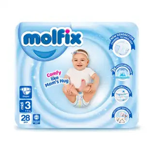 Molfix Diapers Twin Pack Midi Size 3 28Pcs