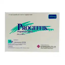 Progeffik Softgel Capsules 200Mg (1 Box = 1 Strip)(1 Strip = 15 Capsules)