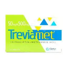 Treviamet Tablets 50Mg/500Mg (1 Box = 2 Strips) (1 Strip = 14 Tablets)